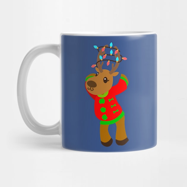 Reindeer with Ugly Christmas Sweater by holidaystore